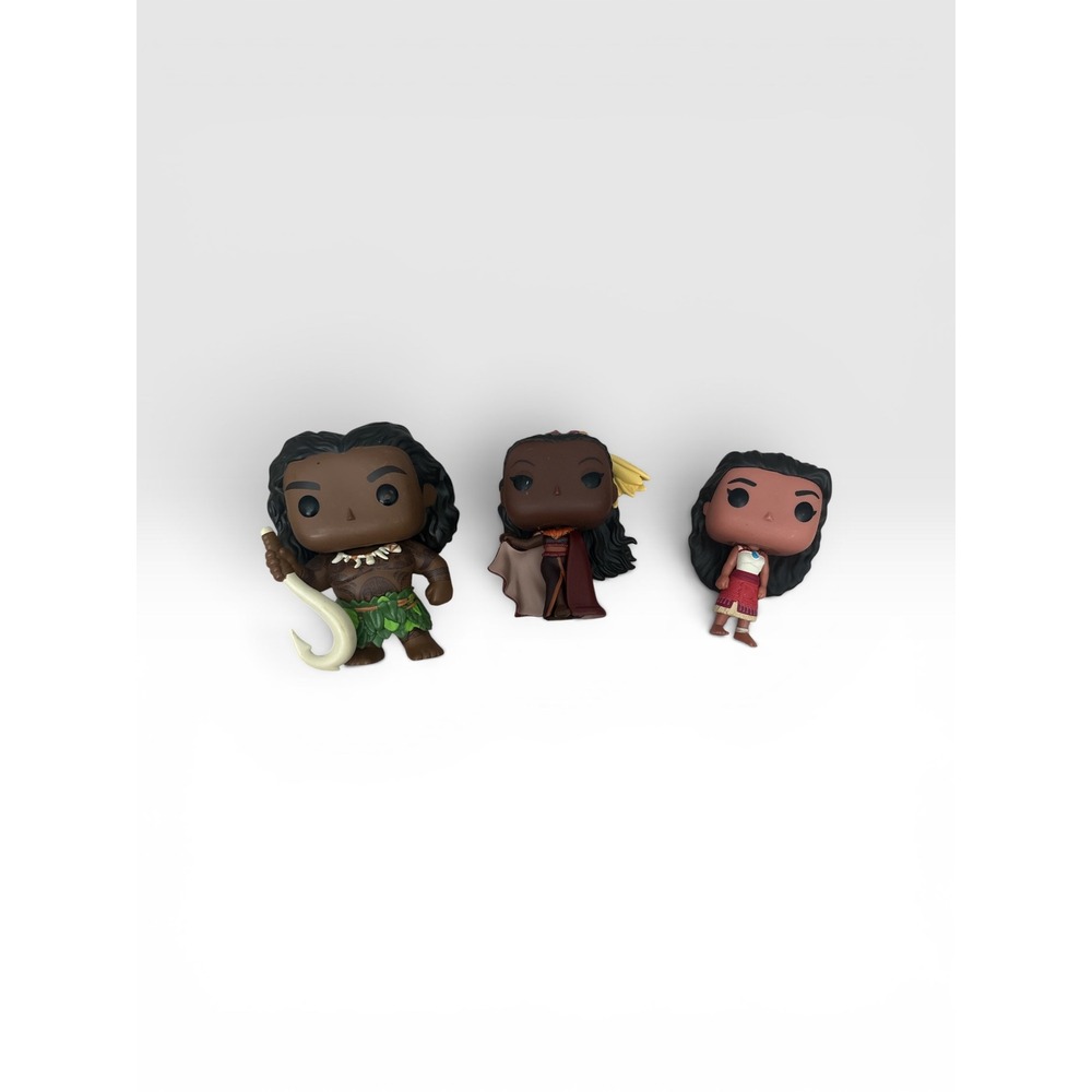 Funko Pop Disney Moana Lot of 3 Maui Gramma Tala Moana Vinyl Figures OOB